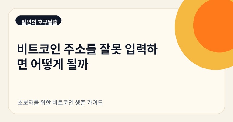 비트코인 주소를 잘못 입력하면 어떻게 될까